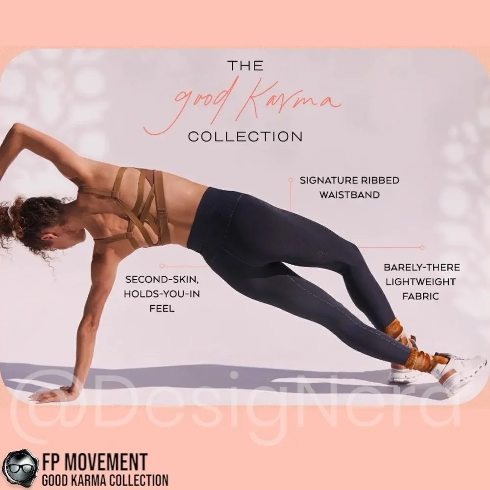FP MOVEMENT GOOD KARMA SET BLACK SQUARE NECK BRA + TOASTED COCONUT FLARE LEGGING - Picture 14 of 15